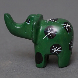 ソープストーン置物　ミニゾウさん　グリーン系　ミニ　SSSサイズ　※柄アソート