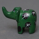 ソープストーン置物　ミニゾウさん　グリーン系　ミニ　SSSサイズ　※柄アソート