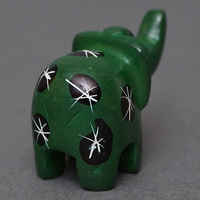 ソープストーン置物　ミニゾウさん　グリーン系　ミニ　SSSサイズ　※柄アソート