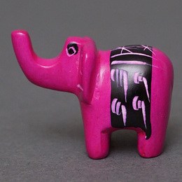 ソープストーン置物　ミニゾウさん　ピンク系　ミニ　SSSサイズ　※柄アソート