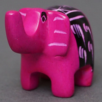 ソープストーン置物　ミニゾウさん　ピンク系　ミニ　SSSサイズ　※柄アソート