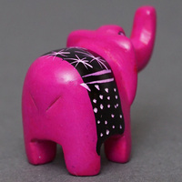 ソープストーン置物　ミニゾウさん　ピンク系　ミニ　SSSサイズ　※柄アソート