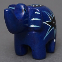 ソープストーン置物　ミニゾウさん　ブルー系　ミニ　SSSサイズ　※柄アソート