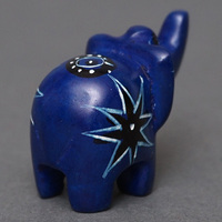 ソープストーン置物　ミニゾウさん　ブルー系　ミニ　SSSサイズ　※柄アソート