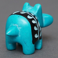 ソープストーン置物　ミニカバさん　スカイブルー系　ミニ　SSSサイズ　※柄アソート