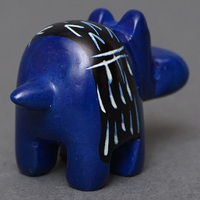 ソープストーン置物　ミニカバさん　ブルー系　ミニ　SSSサイズ　※柄アソート