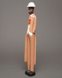 (コートジボワール)　コロン人形　XLサイズ　No.26　ロングジャケットの紳士
