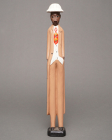 (コートジボワール)　コロン人形　XLサイズ　No.26　ロングジャケットの紳士