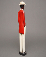 (コートジボワール)　コロン人形　XLサイズ　No.28　レッドジャケットの男性