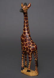 (ケニア)　木彫アニマル　キリン　Lサイズ　No.1