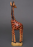 (ケニア)　木彫アニマル　キリン　Lサイズ　No.5