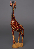 (ケニア)　木彫アニマル　キリン　Lサイズ　No.6