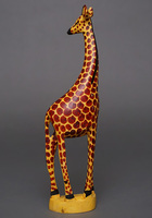 (ケニア)　木彫アニマル　キリン　Lサイズ　No.10