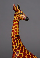 (ケニア)　木彫アニマル　キリン　Lサイズ　No.10