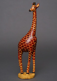 (ケニア)　木彫アニマル　キリン　Lサイズ　No.11