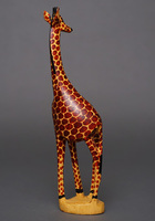 (ケニア)　木彫アニマル　キリン　Lサイズ　No.11