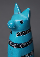 ソープストーン置物　猫さん　4番