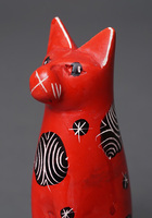 ソープストーン置物　猫さん　8番