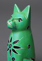 ソープストーン置物　猫さん　16番