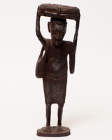 (タンザニア)　黒檀木彫り老人　(L)　A