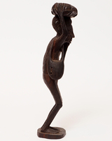 (タンザニア)　黒檀木彫り老人　(L)　A