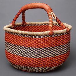 (ブルキナファソ)　半球マルシェバスケット　カラー　Lサイズ　No.6