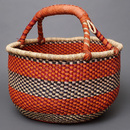 (ブルキナファソ)　半球マルシェバスケット　カラー　Lサイズ　No.6