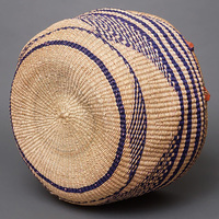 (ブルキナファソ)　半球マルシェバスケット　カラー　Lサイズ　No.7