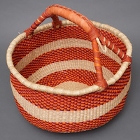 (ブルキナファソ)　半球マルシェバスケット　カラー　Lサイズ　No.8