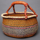 (ブルキナファソ)　半球マルシェバスケット　カラー　Lサイズ　No.9