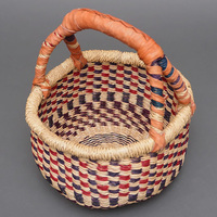(ブルキナファソ)　半球マルシェバスケット　カラー　Sサイズ　No.3