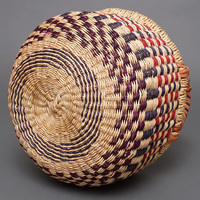 (ブルキナファソ)　半球マルシェバスケット　カラー　Sサイズ　No.3