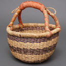 (ブルキナファソ)　半球マルシェバスケット　カラー　Sサイズ　No.4