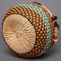 (ブルキナファソ)　半球マルシェバスケット　カラー　Sサイズ　No.5