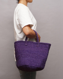 ケニア　サイザルバッグ　10インチ　(パープル)