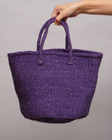 ケニア　サイザルバッグ　10インチ　(パープル)