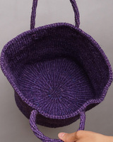 ケニア　サイザルバッグ　10インチ　(パープル)