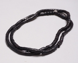 (ケニア)　トゥルカナビーズ　60cm　ブラック
