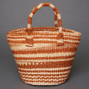 ケニア　サイザルバッグ　ミックスカラー　8インチ　No.1