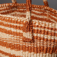 ケニア　サイザルバッグ　ミックスカラー　8インチ　No.1