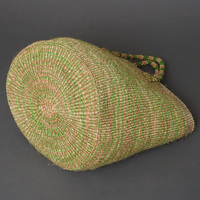 ケニア　サイザルバッグ　ミックスカラー　10インチ　No.1