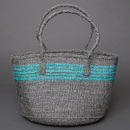 ケニア　サイザルバッグ　ミックスカラー　10インチ　No.2