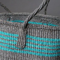 ケニア　サイザルバッグ　ミックスカラー　10インチ　No.2