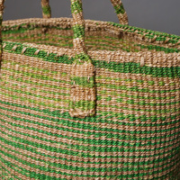 ケニア　サイザルバッグ　ミックスカラー　10インチ　No.3