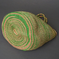 ケニア　サイザルバッグ　ミックスカラー　10インチ　No.3