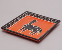 ソープストーン　角　飾り皿　Mサイズ　No,30