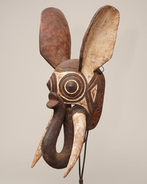 (ブルキナファソ)　グルンシ族　マスク　No.405