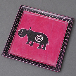 ソープストーン　角　飾り皿　Mサイズ　No.53