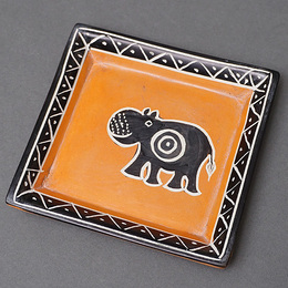 ソープストーン　角　飾り皿　Mサイズ　No.54