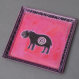 ソープストーン　角　飾り皿　Mサイズ　No.55